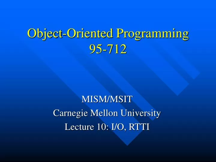 object oriented programming 95 712