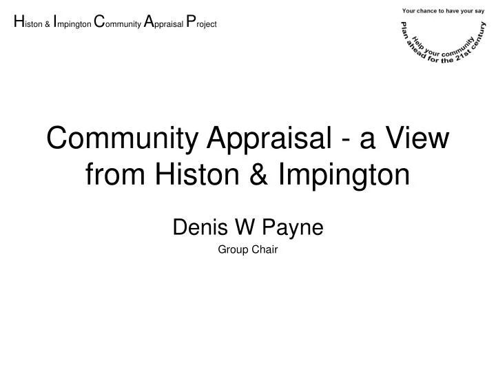 community appraisal a view from histon impington