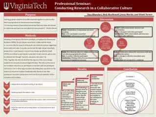 Professional Seminar: Conducting Research in a Collaborative Culture