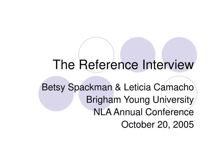 the reference interview