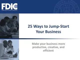 25 Ways to Jump-Start Your Business