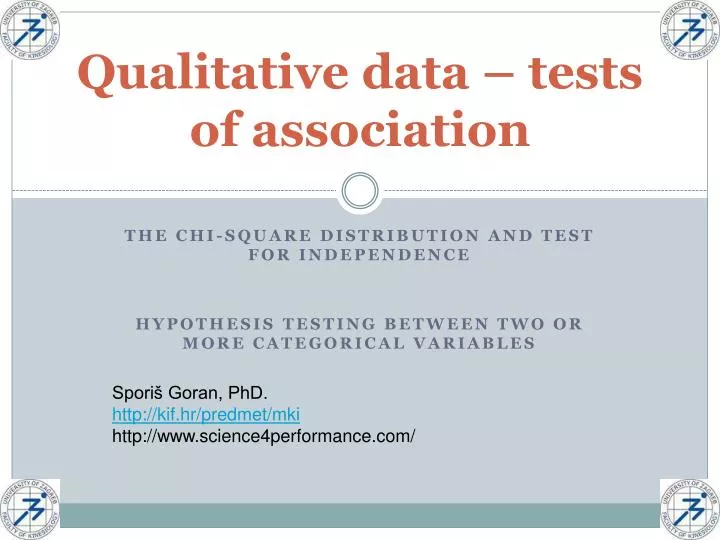 qualitative data tests of association