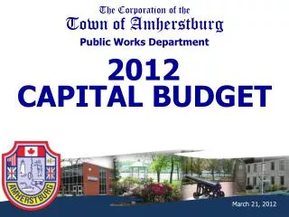 The Corporation of the Town of Amherstburg Public Works Department
