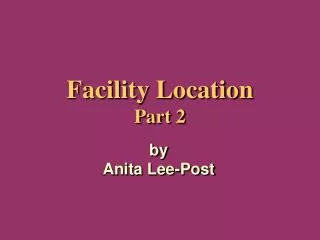 Facility Location Part 2