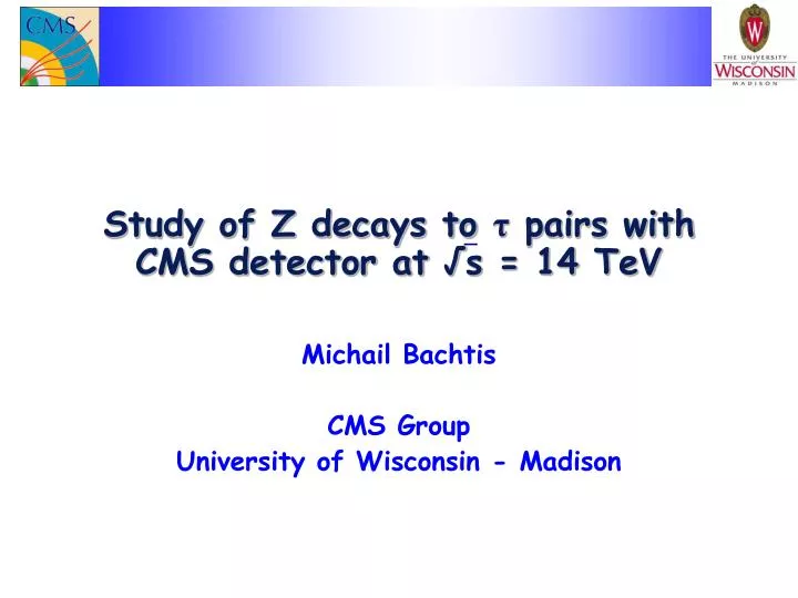study of z decays to pairs with cms detector at s 14 tev