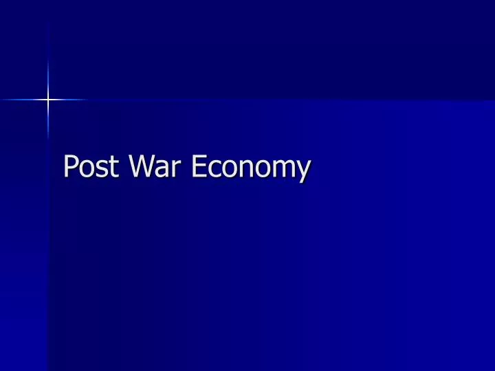 post war economy