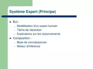 syst me expert principe