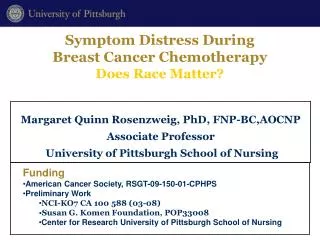 Symptom Distress During Breast Cancer Chemotherapy Does Race Matter?