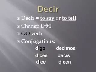 decir