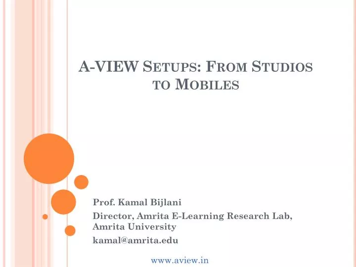a view setups from studios to mobiles