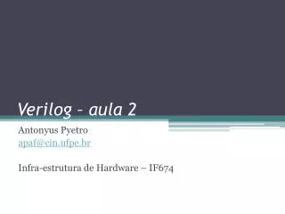 verilog aula 2