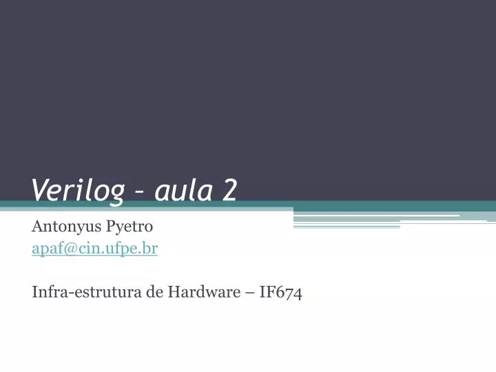 verilog aula 2