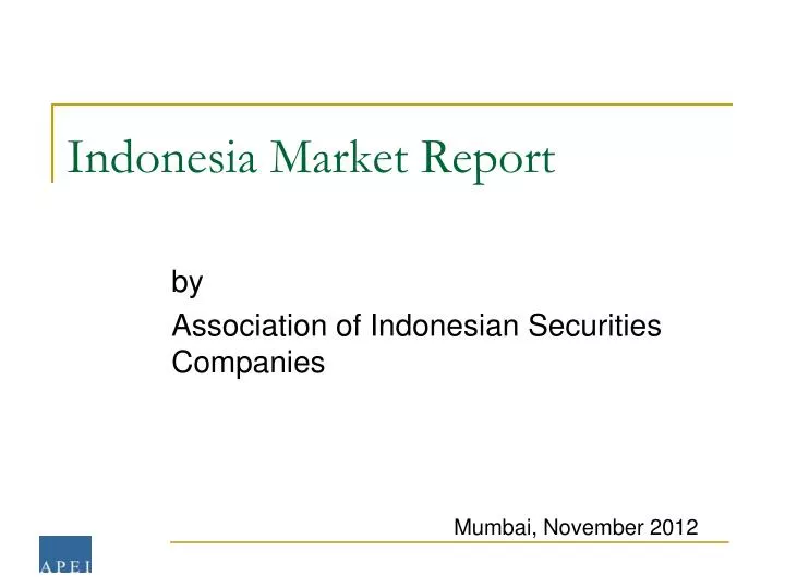 indonesia market report