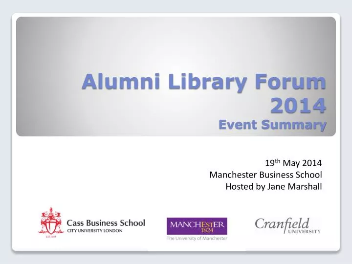 alumni library forum 2014 event summary