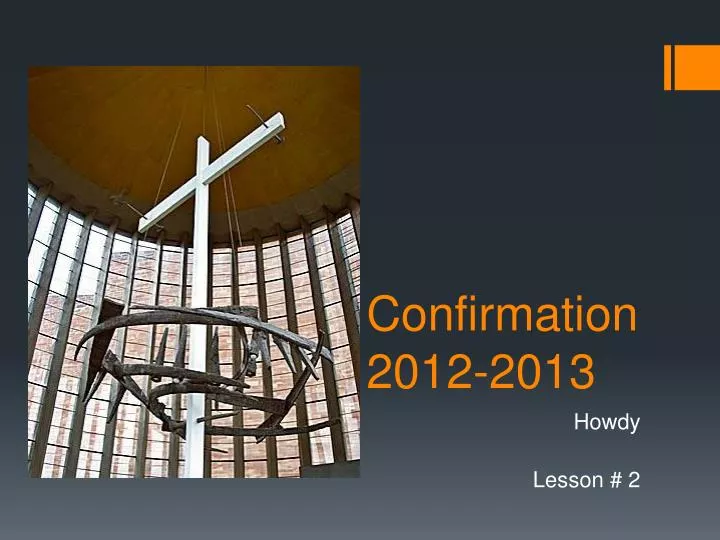 confirmation 2012 2013