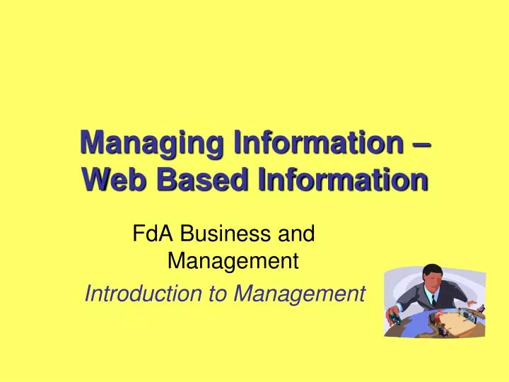 fda business and management introduction to management