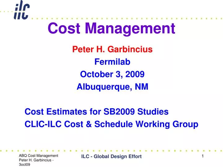 cost management