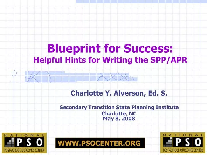 blueprint for success helpful hints for writing the spp apr