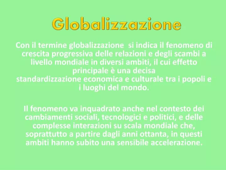 globalizzazione