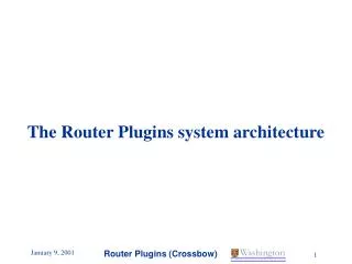 The Router Plugins system architecture