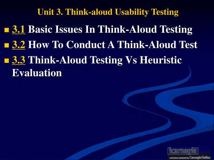 unit 3 think aloud usability testing