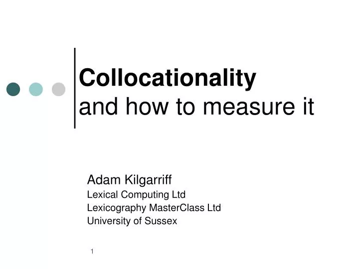 collocationality and how to measure it