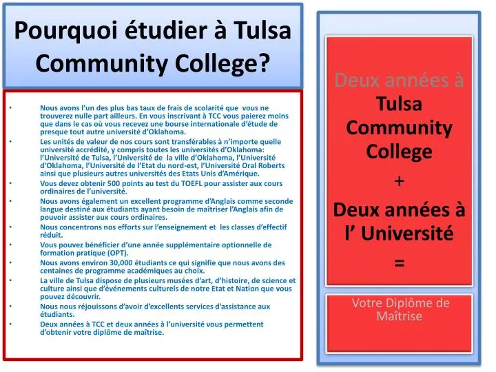 pourquoi tudier tulsa community college