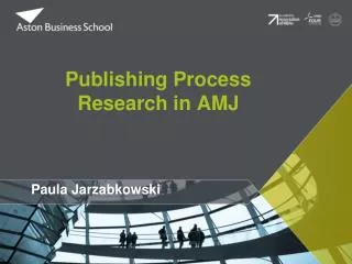 Publishing Process Research in AMJ