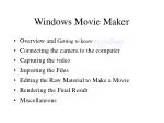 Windows Movie Maker - slide 1