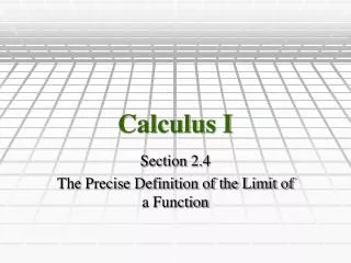 calculus i