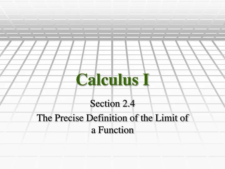 calculus i