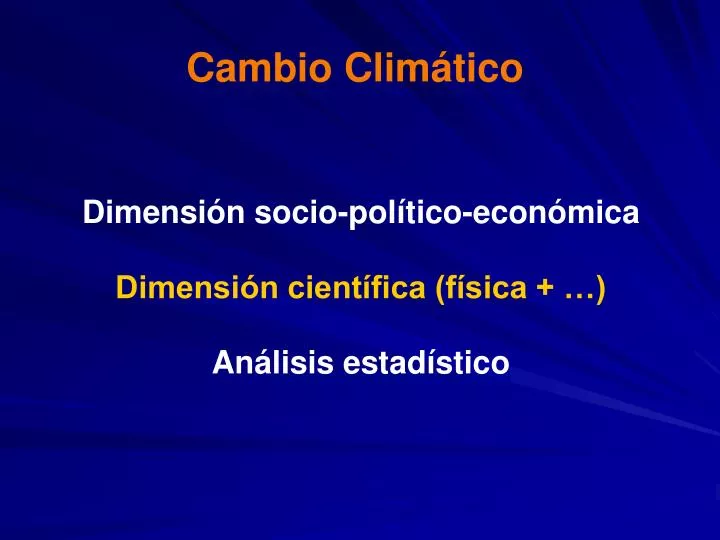 cambio clim tico