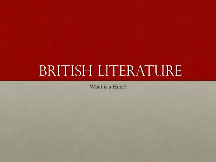 british literature