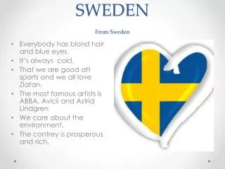 SWEDEN From Sweden