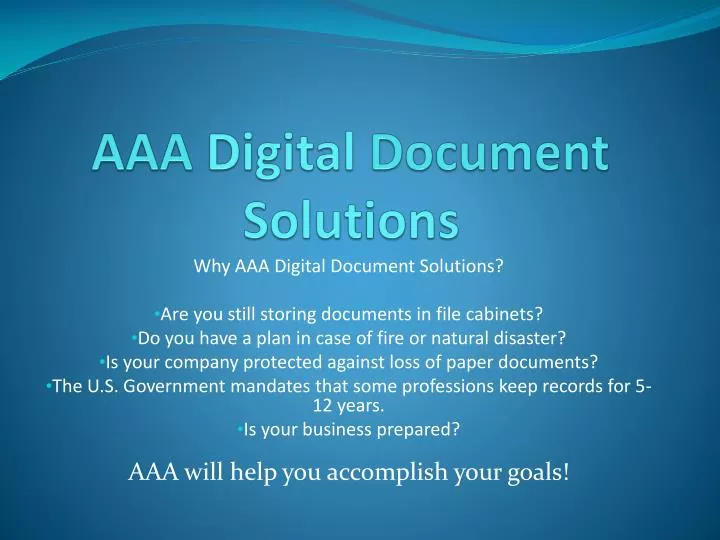 aaa digital document solutions