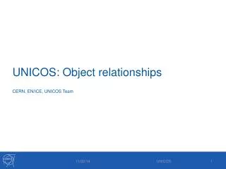 UNICOS: Object relationships