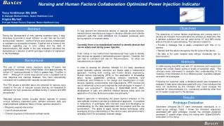 Nursing and Human Factors Collaboration Optimized Power Injection Indicator