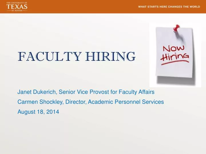 faculty hiring