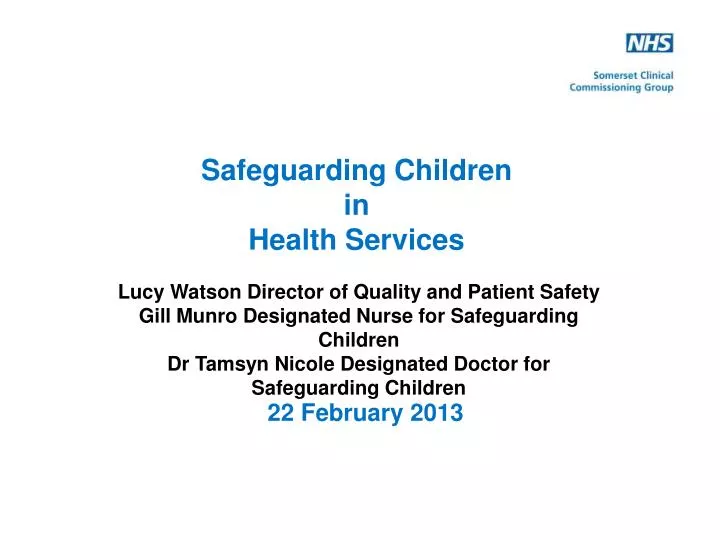 safeguarding children in health services