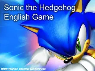 Sonic the Hedgehog English Game
