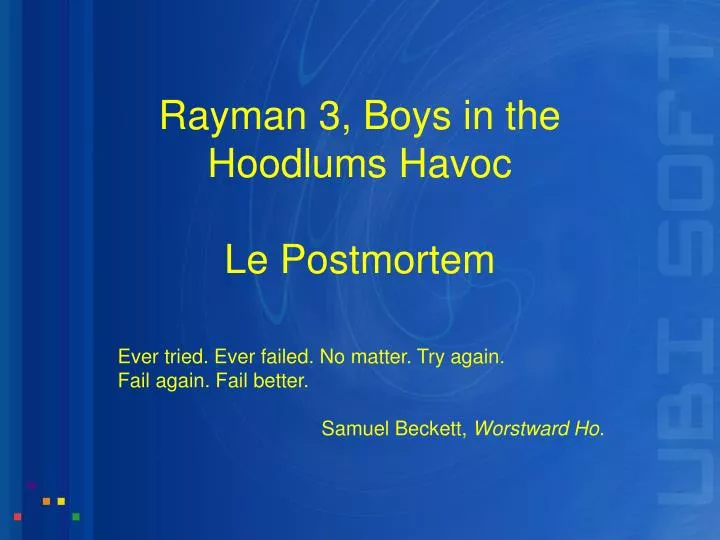 rayman 3 boys in the hoodlums havoc le postmortem