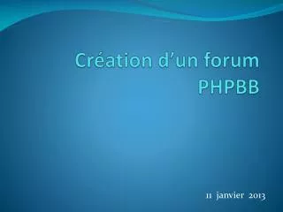 cr ation d un forum phpbb