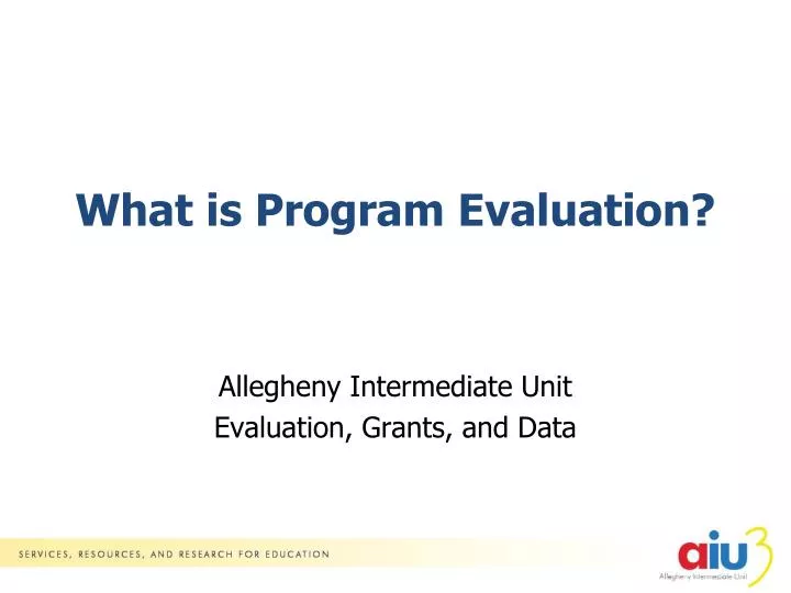 what is program evaluation