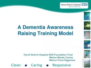 A Dementia Awareness Raising Training Model