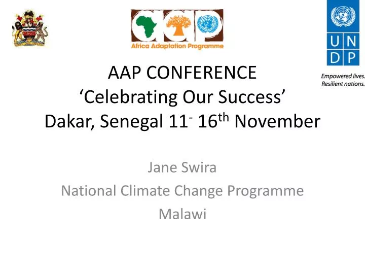 aap conference celebrating our success dakar senegal 11 16 th november