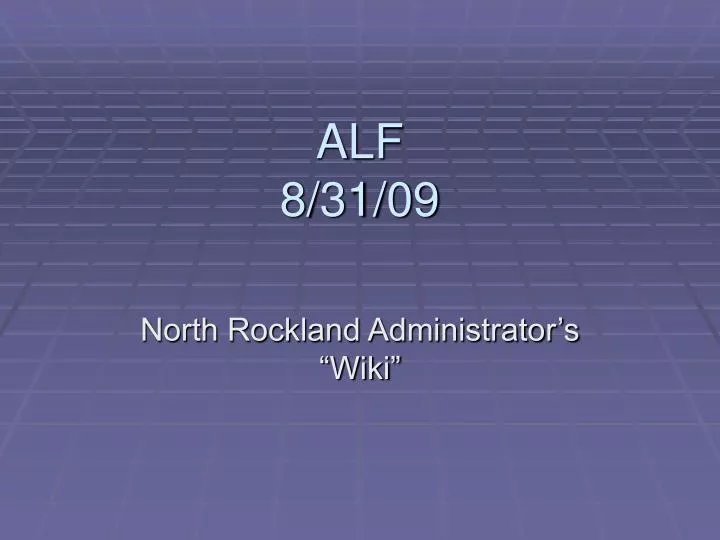 alf 8 31 09