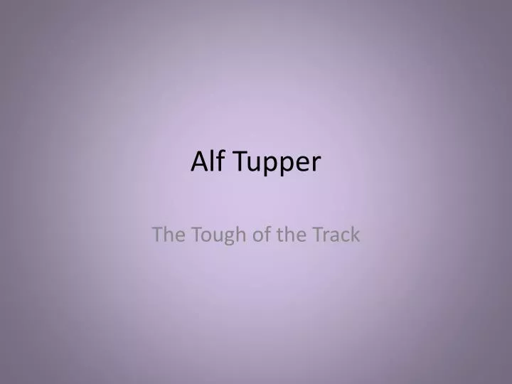 alf tupper