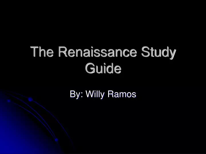 the renaissance study guide
