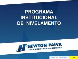 programa institucional de nivelamento
