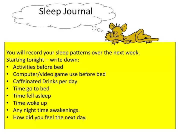 sleep journal